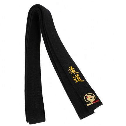 ceinture noire judo budofight brodée avec kanji chez ring et tatami