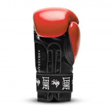 Gants de boxe Ambassador rouge gn207 de Leone 1947 sur ring et tatami .com