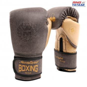 gants de boxe cuir vintage X fight heritage Montana 45108