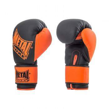 mb204 - gant iron noir orange - métal boxe