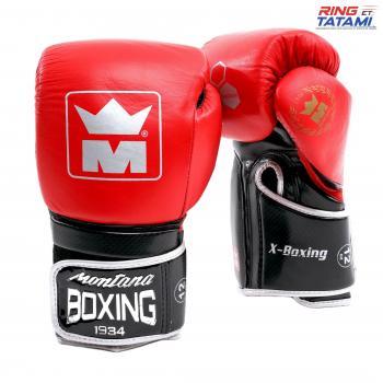 gants de boxe cuir x-boxing montana 45107 ring tatami