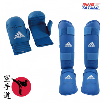 pack protections karate bleu adidas