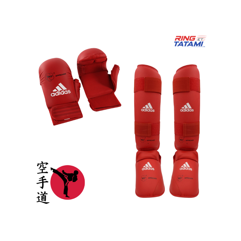 PACK PROTECTION KARATE ROUGE